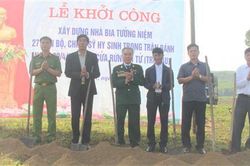 700 triệu đồng xây dựng Nhà bia tưởng niệm 27 liệt sĩ hi sinh tại cửa rừng Ái Tử