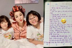 'Cười ngất' với bài văn miêu tả mẹ cao 30m của con gái danh hài Thúy Nga