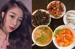 Vợ Phan Văn Đức khoe ảnh mâm cơm gia đình, dân mạng hết lời khen: 'Vợ như này ai chẳng muốn có'
