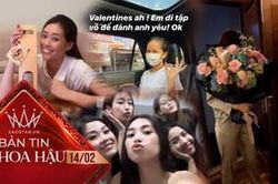 Đỗ Mỹ Linh nhận hoa Valentine đúng 0h, Tiểu Vy - Thùy Tiên nhờ bạn mua quà tự tặng cho 'có không khí'