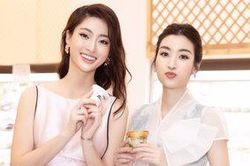 Sau khi cắt tóc ngắn, Lương Thùy Linh đứng cạnh Đỗ Mỹ Linh trông như một cặp song sinh