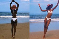 Mặc bikini trắng, Miss Universe 2019 như ngọc đen đẹp sững sờ, fan choáng váng với body