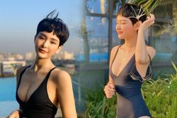 Sau nghi vấn hẹn hò Quang Hải, Hiền Hồ gây 'bão' vì bộ ảnh bikini rực lửa