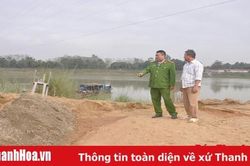 Công an huyện Thiệu Hóa đấu tranh với nạn khai thác cát trái phép