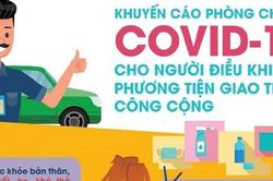 Khuyến cáo phòng chống Covid-19 cho người điều khiển phương tiện giao thông