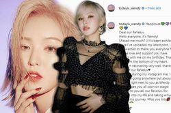 Wendy (Red Velvet) tự mình cập nhật tình hình sức khỏe đầy khả quan