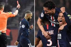 Neymar bị đuổi trong trận đấu có 7 bàn thắng của PSG