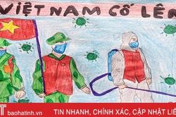 Ngắm tranh vẽ phòng chống dịch Covid -19 của học sinh Hà Tĩnh