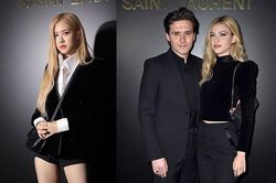 Rosé diện cả cây đen dự cùng show thời trang với Brooklyn Beckham