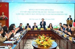 Bí thư Thành ủy Vương Đình Huệ làm việc với UBMTTQVN TP Hà Nội