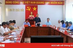 Phó Bí thư Thường trực Tỉnh ủy An Giang Võ Anh Kiệt làm việc với TP. Châu Đốc về công tác chuẩn bị Đại hội Đảng các cấp