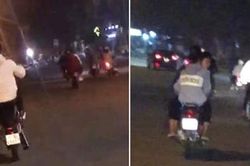 Xử phạt 10 học sinh THPT điều khiển xe máy lạng lách, đi bằng một bánh