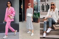 Chào hè với giày sneakers trắng, đảm bảo nàng sẽ chinh phục được mọi phong cách!