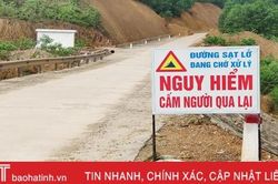 Sớm khắc phục điểm sạt lở, hoàn thành tuyến đường Phúc Trạch - Hương Liên