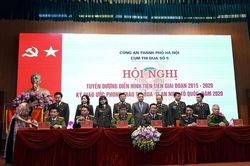 Cụm thi đua số 5 - Công an Hà Nội ký giao ước thi đua năm 2020