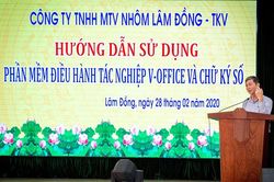 Nhôm Lâm Đồng: Ứng dụng phần mềm điều hành tác nghiệp V-Office và chữ ký số