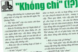 'Khống chỉ' (!?)