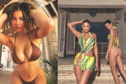Cư dân mạng 'đau mắt' trước loạt ảnh bikini gợi cảm của chân dài Kendall và Kylie Jenner