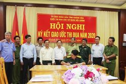 Khối thi đua các cơ quan Nội chính tỉnh Khánh Hòa ký kết giao ước thi đua năm 2020