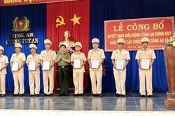 Hoàn thành điều động Công an chính quy về xã ở huyện Tuy An, tỉnh Phú Yên