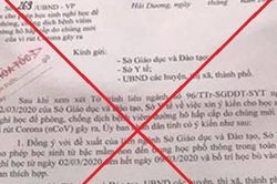 Hải Dương: Đã xác minh được người phát tán công văn giả mạo cho học sinh nghỉ học