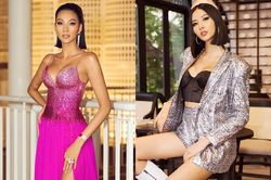 Từ khi trở thành á hậu, Hoàng Thùy chuộng mặc váy hở ngực gợi cảm