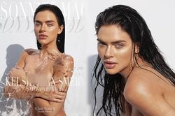 Mỹ nhân lai Kelsie Jean Smeby hững hờ che ngực trần