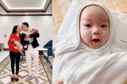 Đăng ảnh cậu út bụ bẫm, vợ chồng MC Thành Trung hài hước tranh cãi xem nhóc tỳ giống ai hơn