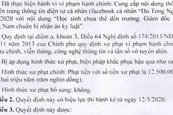 Bị phạt 12,5 triệu đồng do tung tin sai Giám đốc sở chuẩn bị nhận kỷ luật vì COVID-19