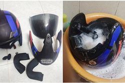 Cách diệt sạch ổ vi khuẩn trên mũ bảo hiểm chỉ trong 5 phút không phải ai cũng nắm được