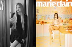 Biểu tượng thời trang Kpop Jennie và Rosé Black Pink đua nhau chiếm sóng trên bìa tạp chí