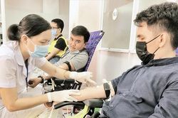 Giới trẻ thành phố nhiệt tình hiến máu cứu người