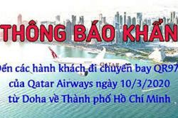 Khẩn: Truy tìm hành khách 7 chuyến bay có người nhiễm COVID-19