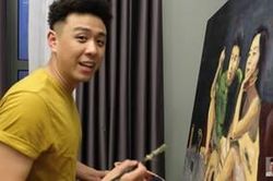 Dân tình thi nhau 'réo tên' Hàn Hằng sau khi chiêm ngưỡng bức vẽ còn dang dở của Huyme trong Vlog mới