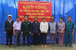 100 triệu đồng xây nhà ''Tình nghĩa quân dân'' cho hộ đồng bào dân tộc thiểu số vùng sâu