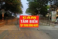 Lập 4 chốt ngăn người dân tắm biển phòng dịch