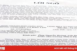 Trả lời tố cáo liên quan đến Trường THCS Phan Bội Châu