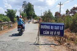 Sụt lún nghiêm trọng tuyến Tỉnh lộ 965 - Kiên Giang