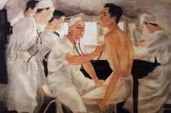 Bức tranh đầy xúc cảm ngợi ca 'các chiến binh áo trắng'