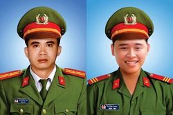 Thăng cấp bậc hàm cho 2 chiến sĩ công an hy sinh khi truy bắt nhóm đua xe
