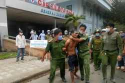 Khống chế 8X mang xăng phóng hỏa Bệnh viện Đa khoa Quảng Ngãi