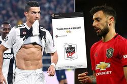 Ronaldo trêu chọc Bruno Fernandes sau thử thách gập bụng