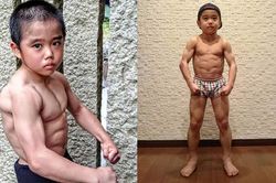 'Lý Tiểu Long nhí' 9 tuổi có cơ bắp rắn chắc nhờ kiên trì khổ luyện