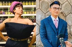 Trấn Thành quấn gối thành váy, Isaac nhuộm tóc giống màu quần áo