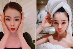 Lệ Quyên mặt mộc trẻ như gái 18, Thúy Nga mặc 'váy gối' ra đường