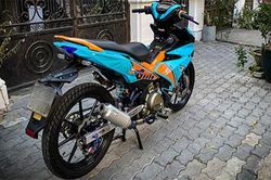 Yamaha Exciter 150 tuyệt đẹp với bộ tem màu xanh, đi kèm phụ kiện đắt giá