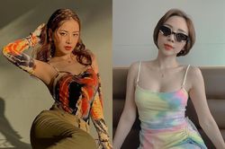Chi Pu, Tóc Tiên khoe vẻ sexy với mốt mặc váy áo loang lổ màu sắc