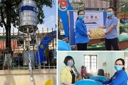 Thanh niên Lào Cai lắp đặt cây ATM phát gạo miễn phí