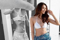 Hết bị đàn em soán ngôi, Ngọc Trinh tiếp tục bị chị đại Thanh Hằng vượt mặt vòng eo nhỏ nhất Vbiz