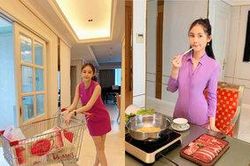 Cách ly ở nhà thôi mà Lê Âu Ngân Anh 'chịu khó' lên đồ đủ loại trang phục sặc sỡ